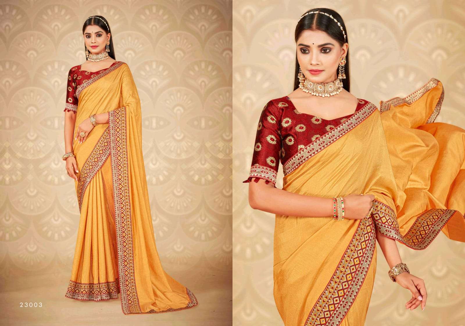 Ronisha Present Nakshatra Art Silk Fancy Border Blouse Beautiful Saree On Wholesale