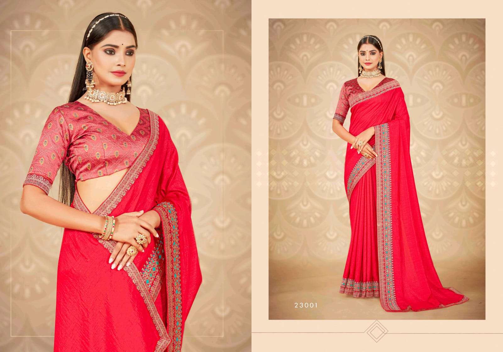 Ronisha Present Nakshatra Art Silk Fancy Border Blouse Beautiful Saree On Wholesale