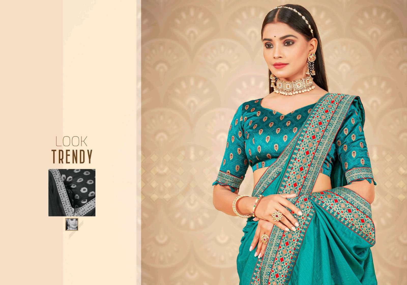 Ronisha Present Nakshatra Art Silk Fancy Border Blouse Beautiful Saree On Wholesale