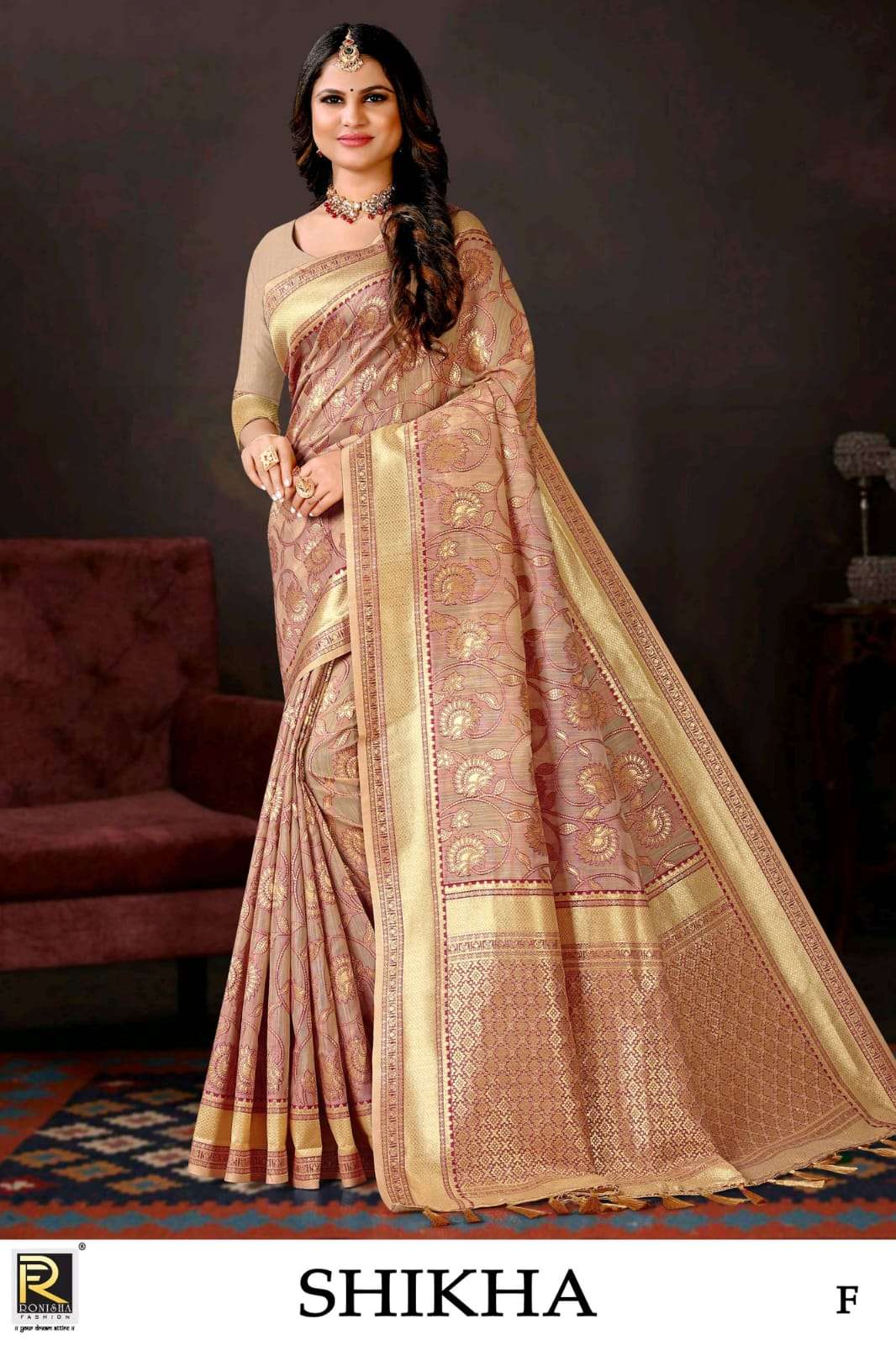 Ronisha Sikha Present Fabric Soft Cotton Silk Saree On Wholesale