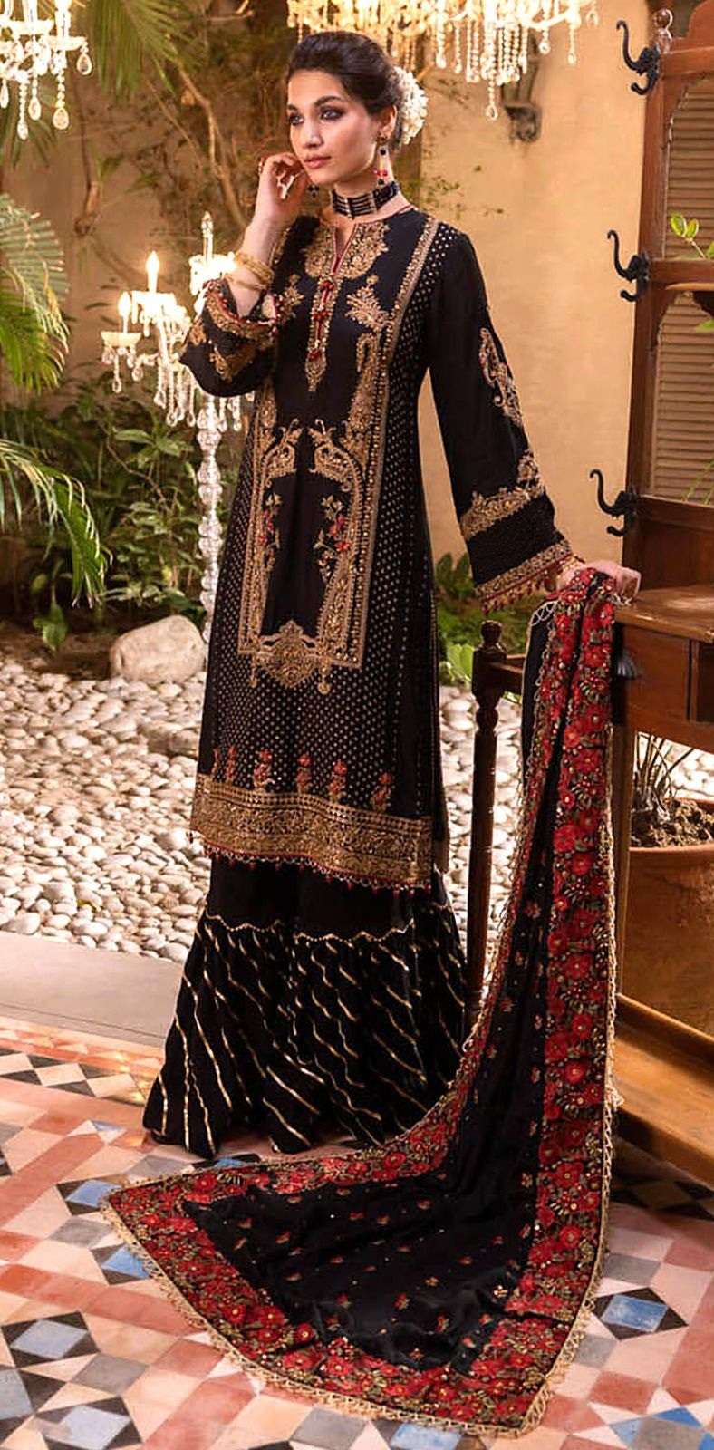 Serine S 121 A Fox Georgette Embroidery With Stone Top Bottom With Dupatta On Wholesale
