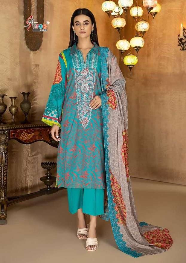 Shree Fab Sapphire Vol 1 Top Pure Embroidery With Self Embroidery On Wholesale
