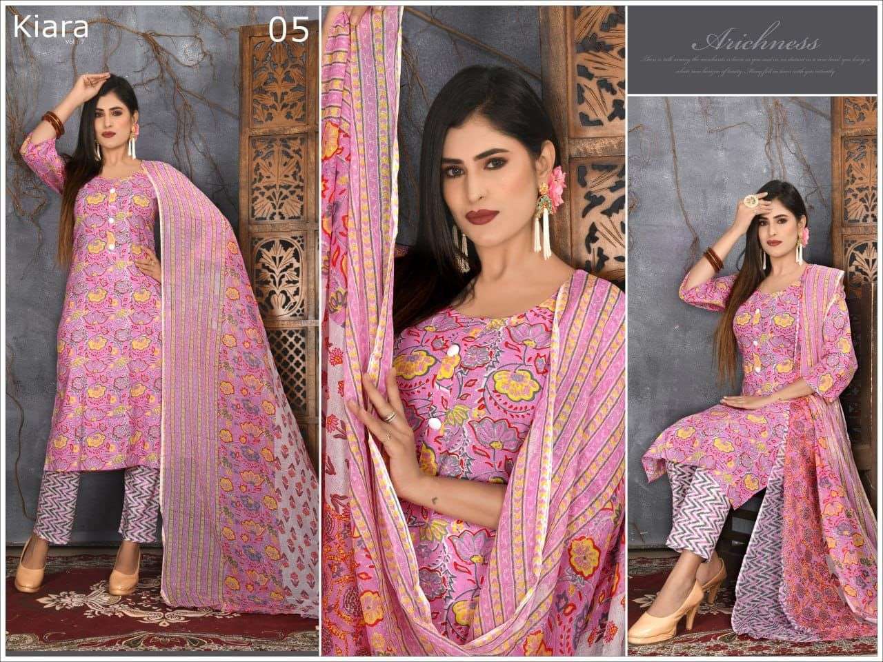 Trendy Kiara Vol-7 Kurti Pant Dupatta On Wholesale