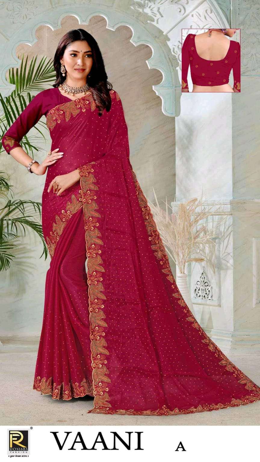 Vaani new launching Embroidery sarees Surat Manufacturing Brand
