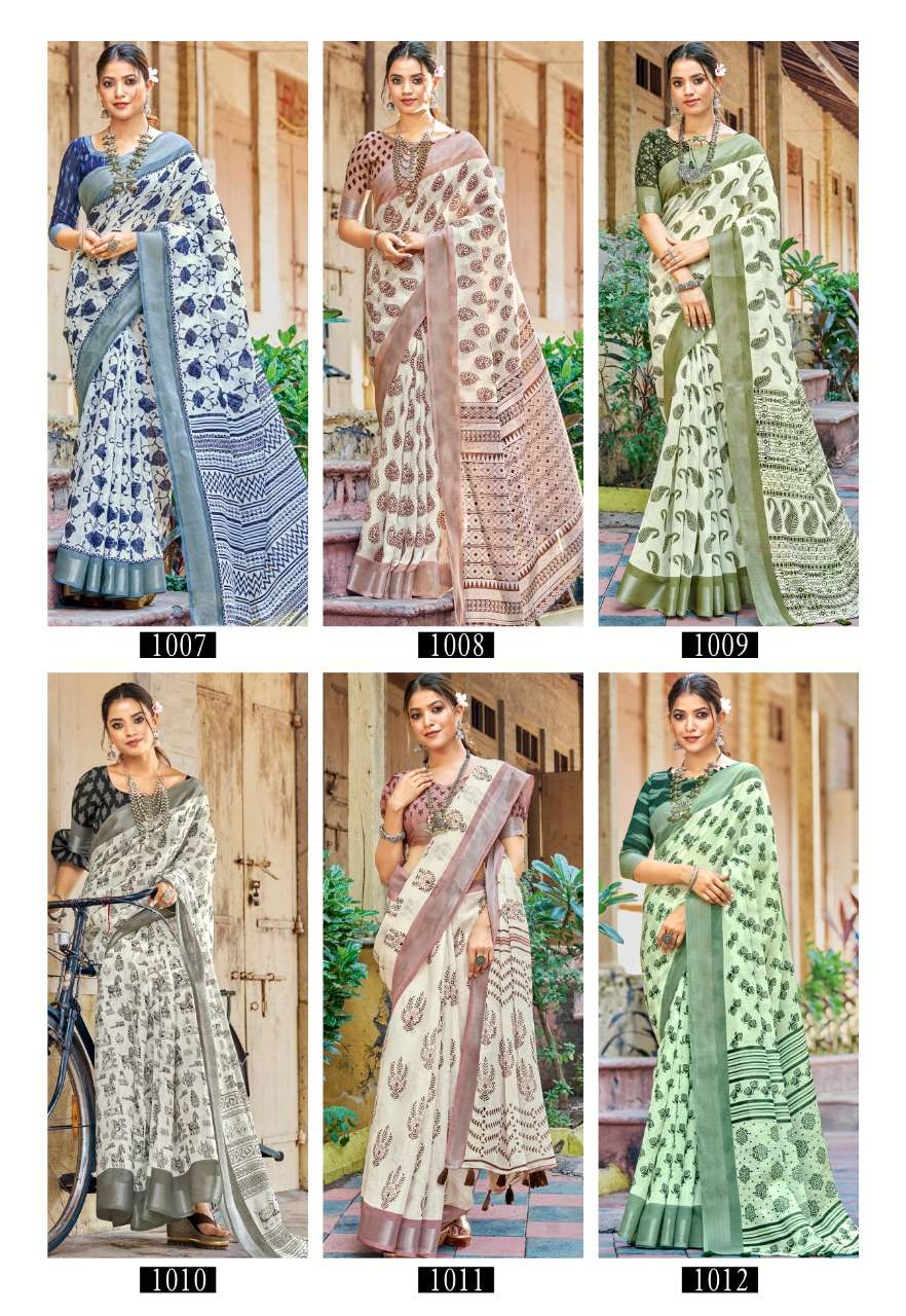 Vinamra Softy Lilen Silk Vol 2 Fancy Linen Saree Collection On Wholesale