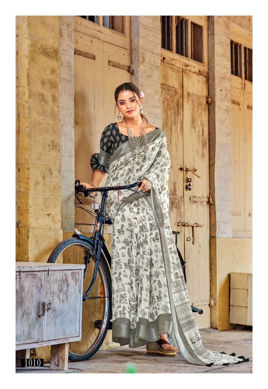 Vinamra Softy Lilen Silk Vol 2 Fancy Linen Saree Collection On Wholesale