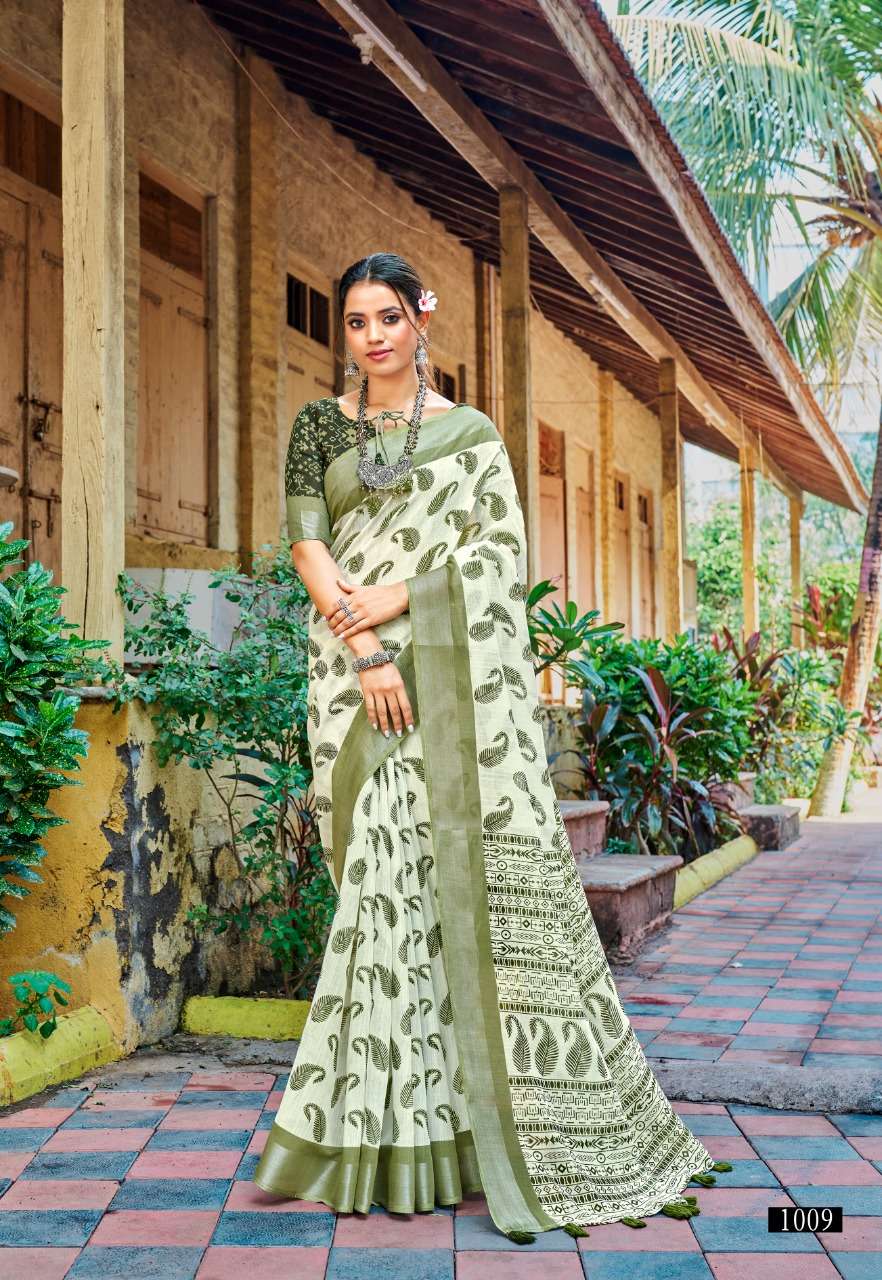 Vinamra Softy Lilen Silk Vol 2 Fancy Linen Saree Collection On Wholesale