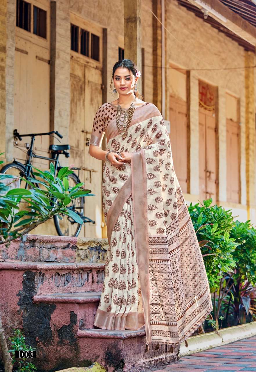 Vinamra Softy Lilen Silk Vol 2 Fancy Linen Saree Collection On Wholesale