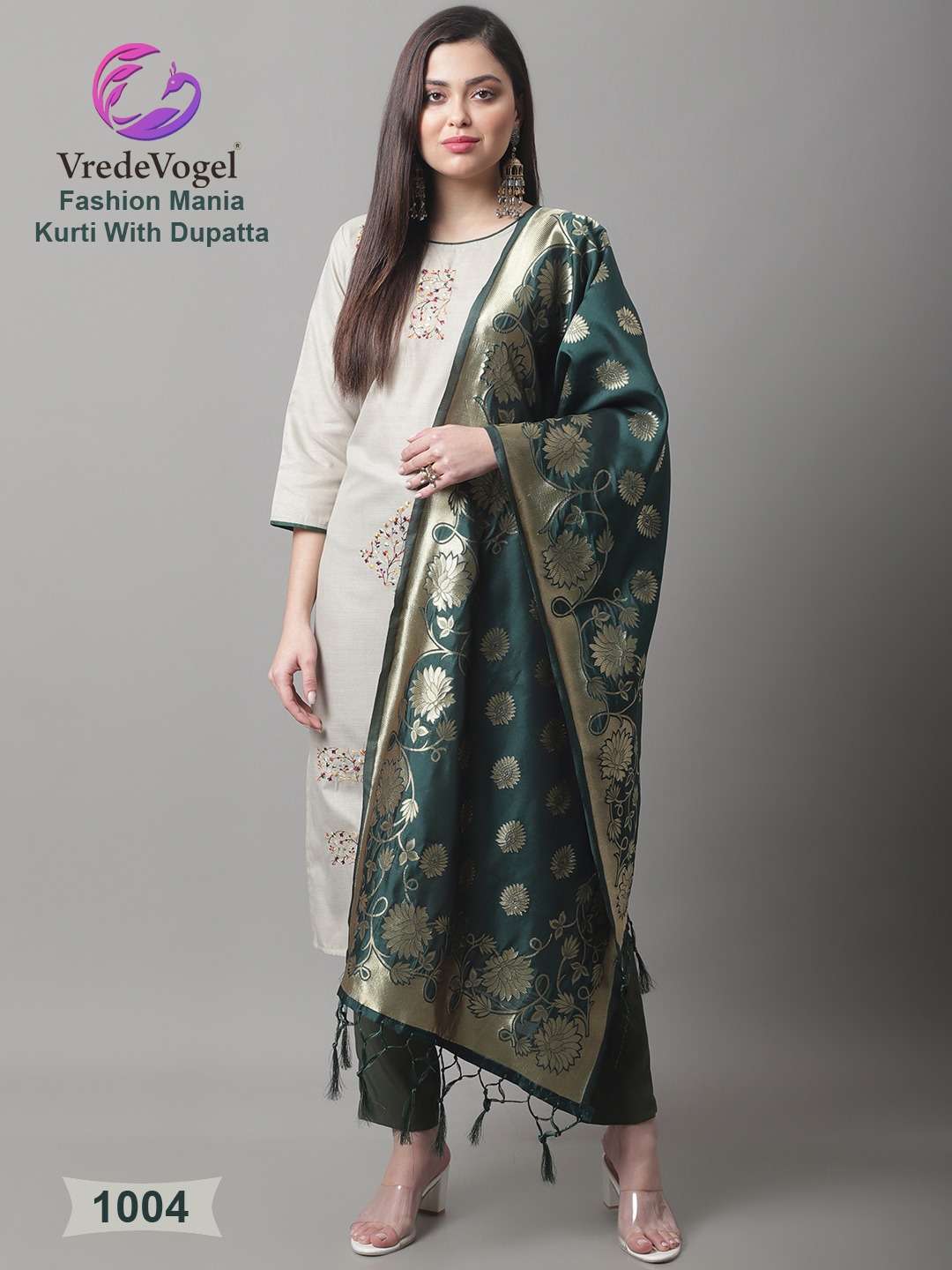 Vredevogel Fashion Mania Fancy Kurti With Dupatta Collection On Wholesale 