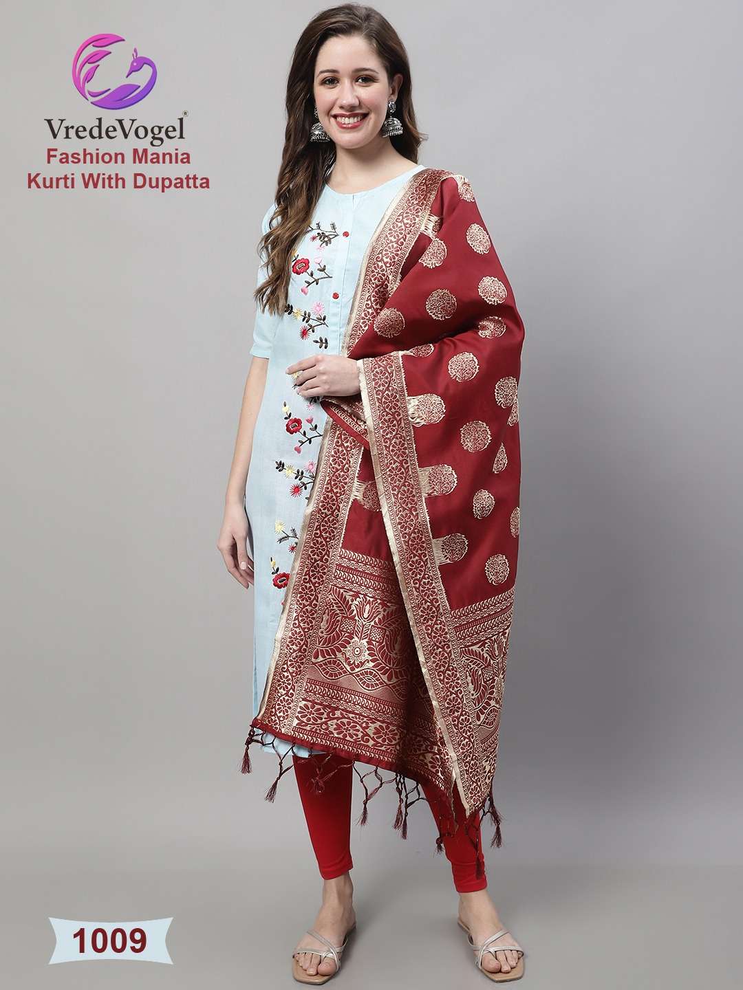 Vredevogel Fashion Mania Fancy Kurti With Dupatta Collection On Wholesale 
