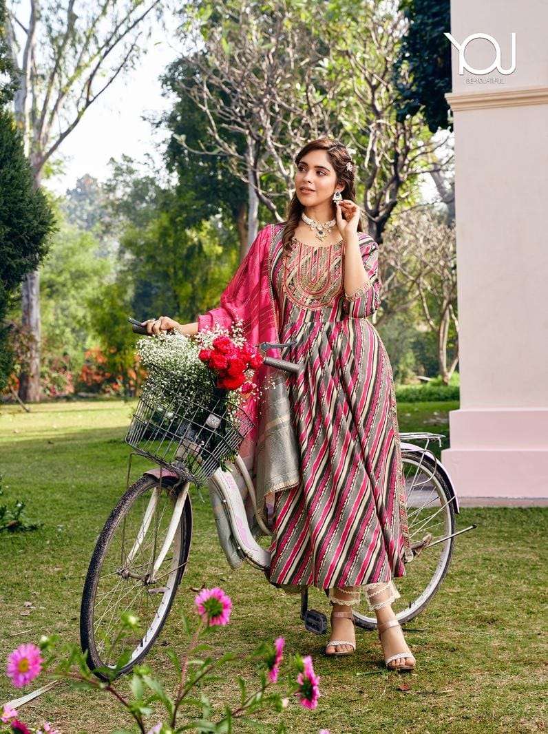 Wanna Glitten Fancy Cotton Kurti With Bottom Dupatta On Wholesale