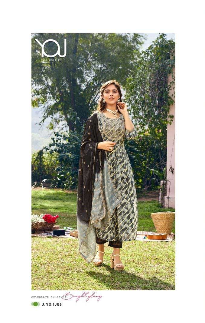 Wanna Glitten Fancy Cotton Kurti With Bottom Dupatta On Wholesale