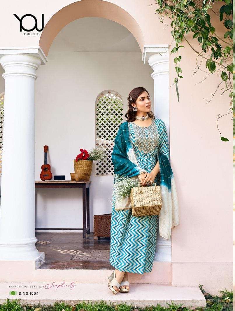 Wanna Glitten Fancy Cotton Kurti With Bottom Dupatta On Wholesale