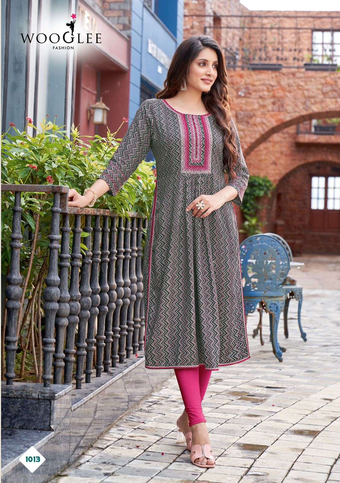 Wooglee Tanisha Rayon  Print Naira Cut Only Top On Wholesale