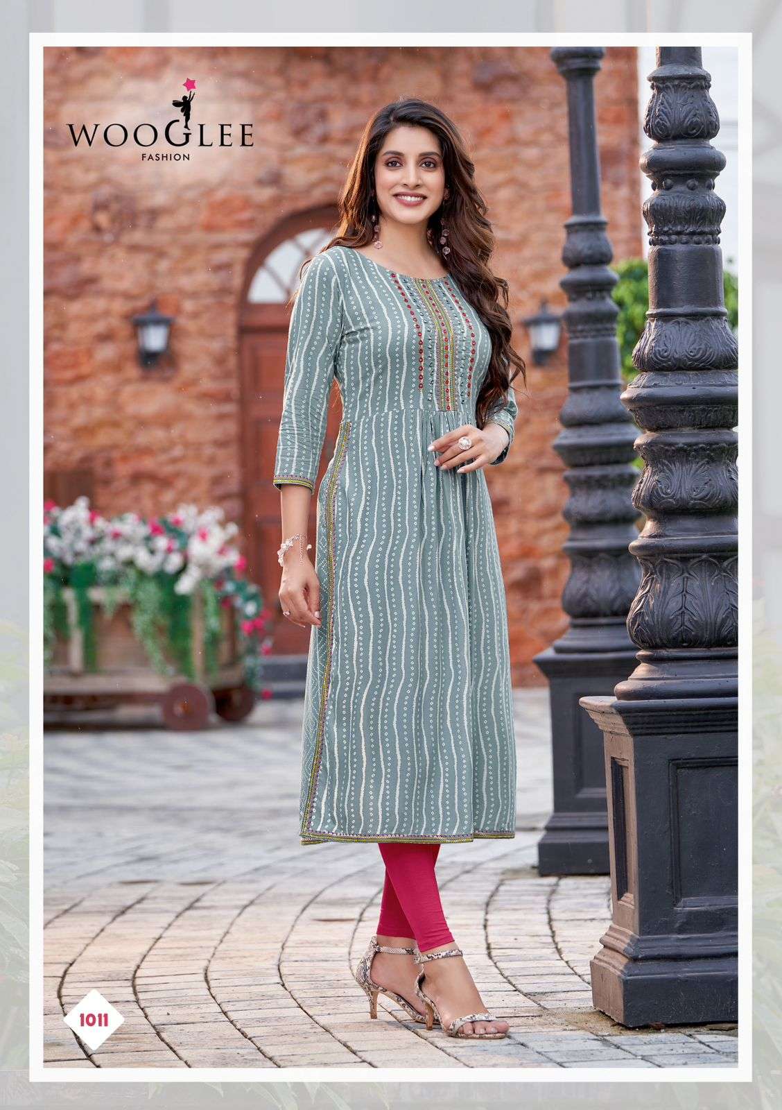 Wooglee Tanisha Rayon  Print Naira Cut Only Top On Wholesale