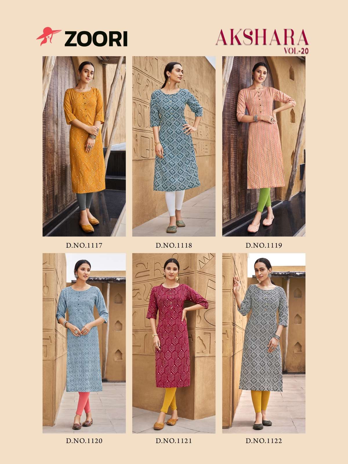 Zoori Akshara Vol 20 Rayon Print Kurti On Wholesale