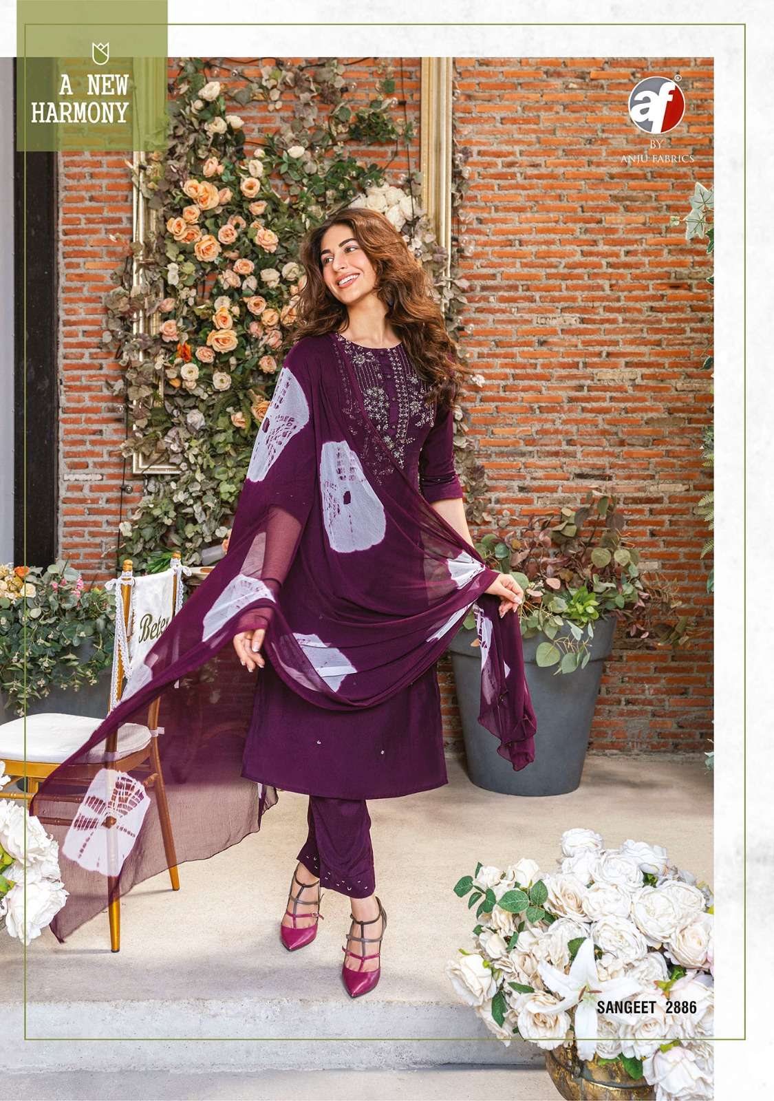 Anju fab launching Sangeet vol 3 Kurti pant with duaptta wholesale