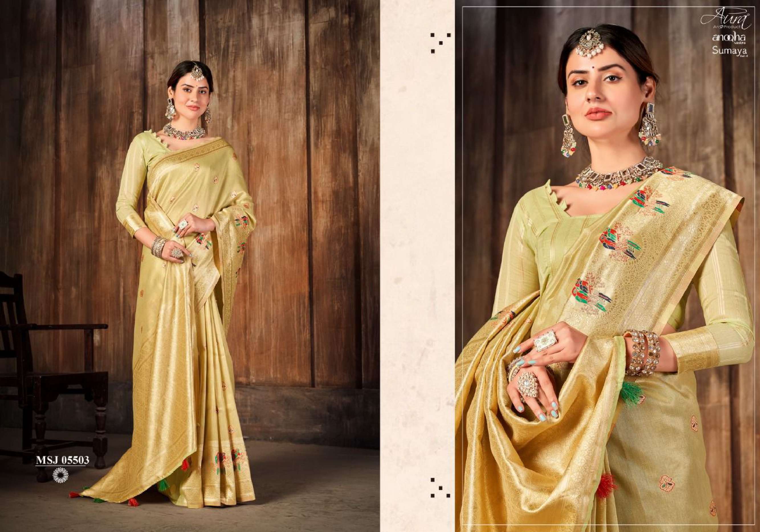 Aura Presents new Sumaya Vol-4 Cotton Sarees wholesaler
