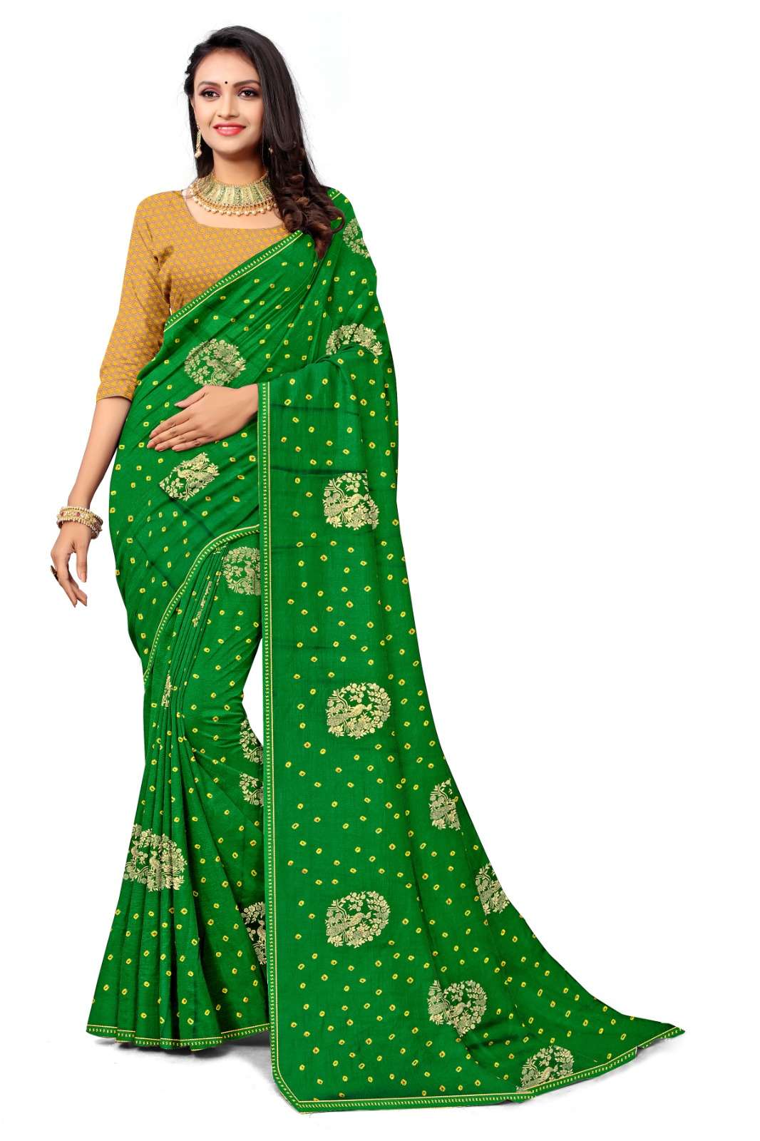Chiffon Fabric Lalima Siroski Sarees Small 8 piec Catalogue