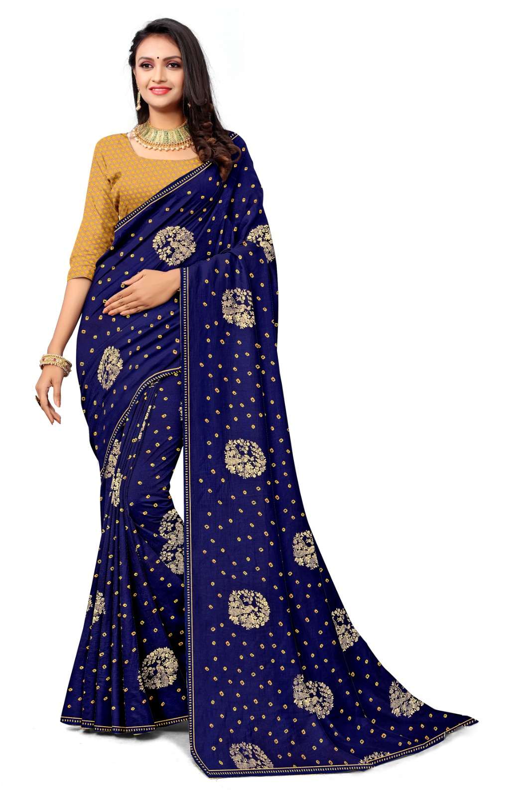 Chiffon Fabric Lalima Siroski Sarees Small 8 piec Catalogue