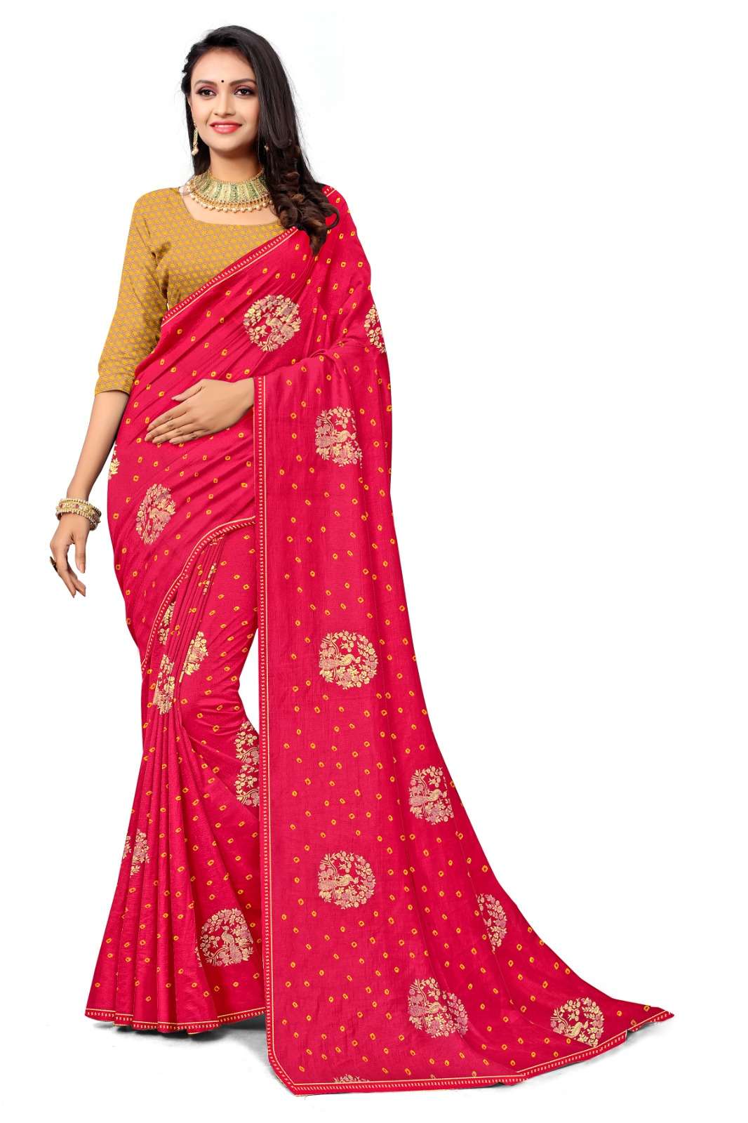 Chiffon Fabric Lalima Siroski Sarees Small 8 piec Catalogue