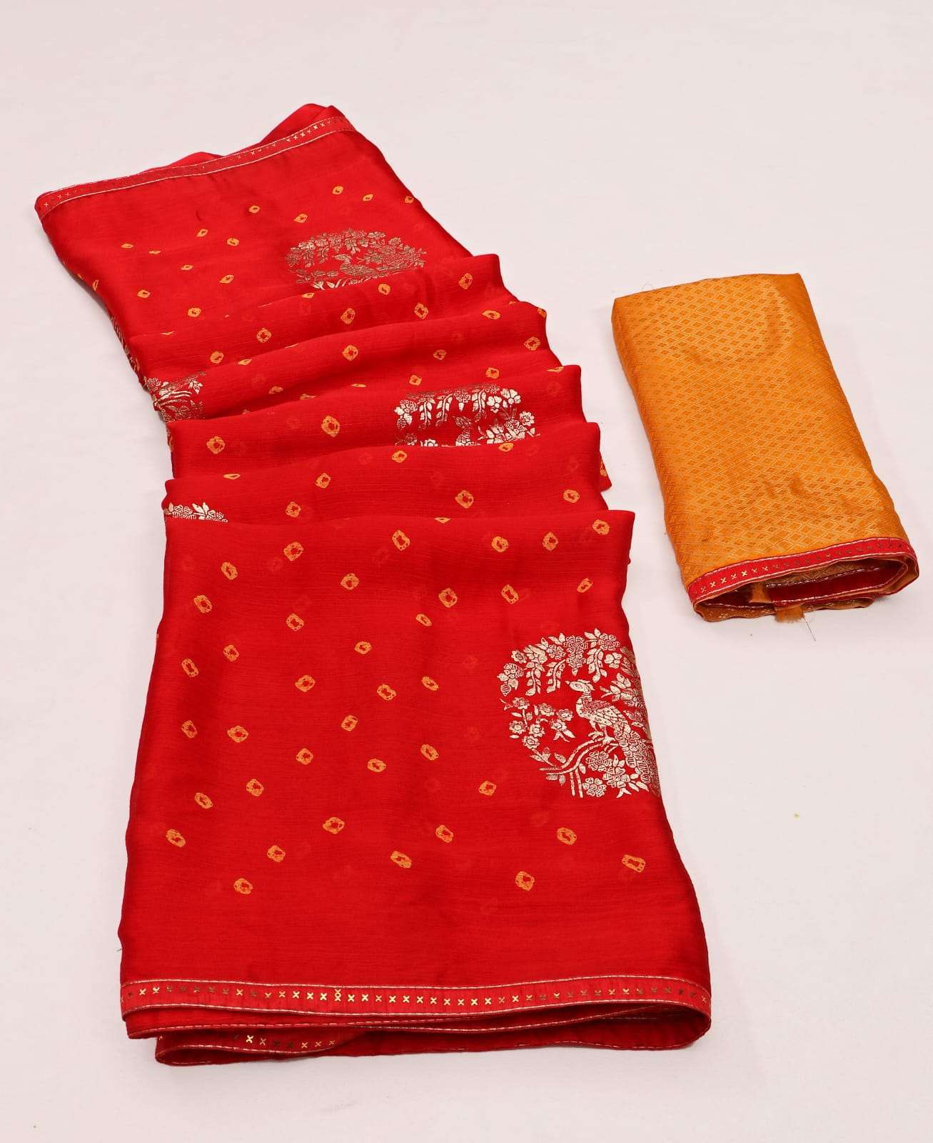 Chiffon Fabric Lalima Siroski Sarees Small 8 piec Catalogue