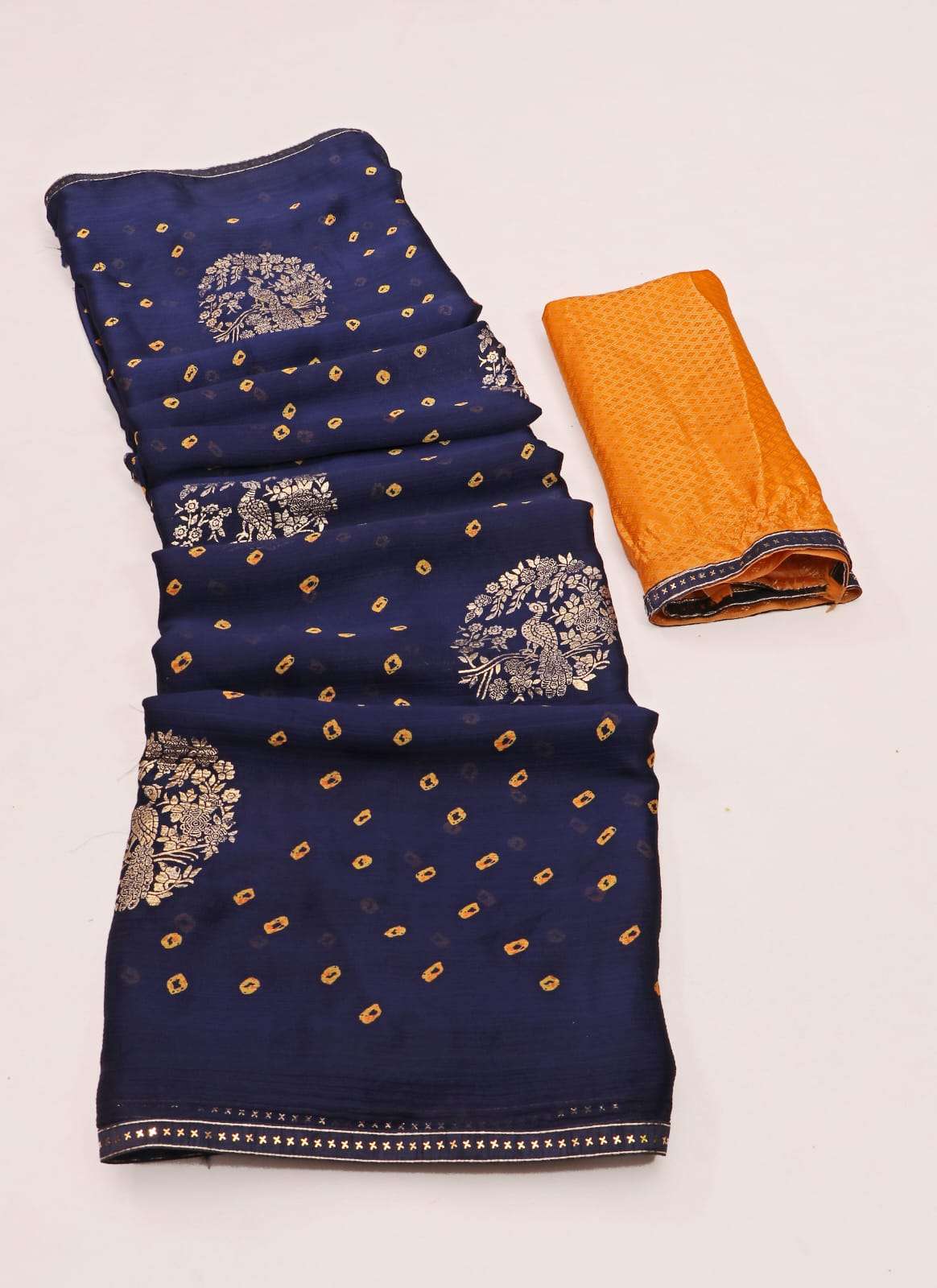 Chiffon Fabric Lalima Siroski Sarees Small 8 piec Catalogue