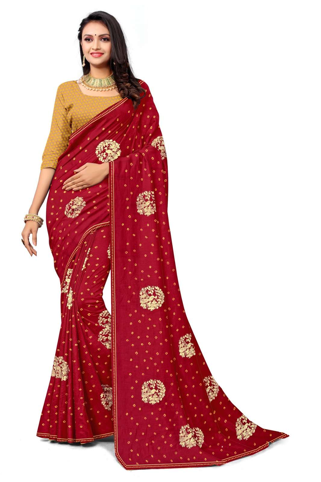 Chiffon Fabric Lalima Siroski Sarees Small 8 piec Catalogue