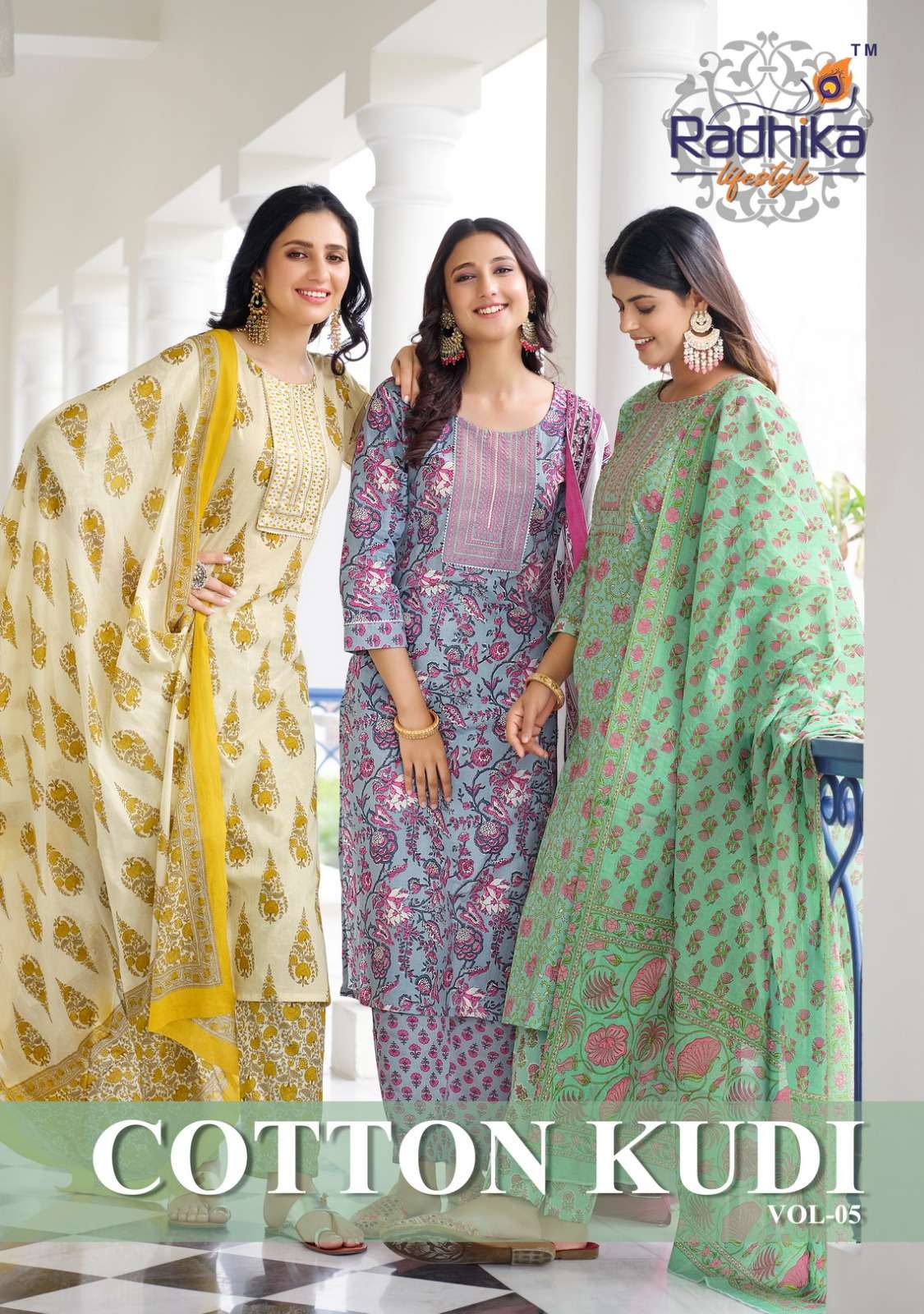 RADHIKA lifestyle  launches cotton kudi  Catalogue Kurti pant with dupatta wholesale