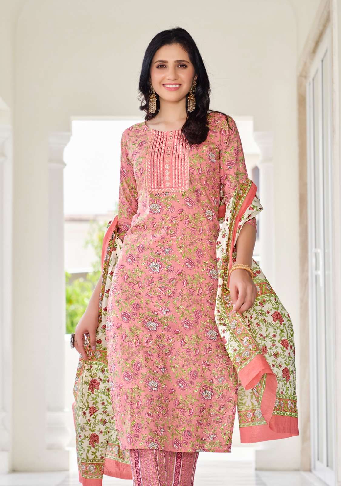 RADHIKA lifestyle  launches cotton kudi  Catalogue Kurti pant with dupatta wholesale