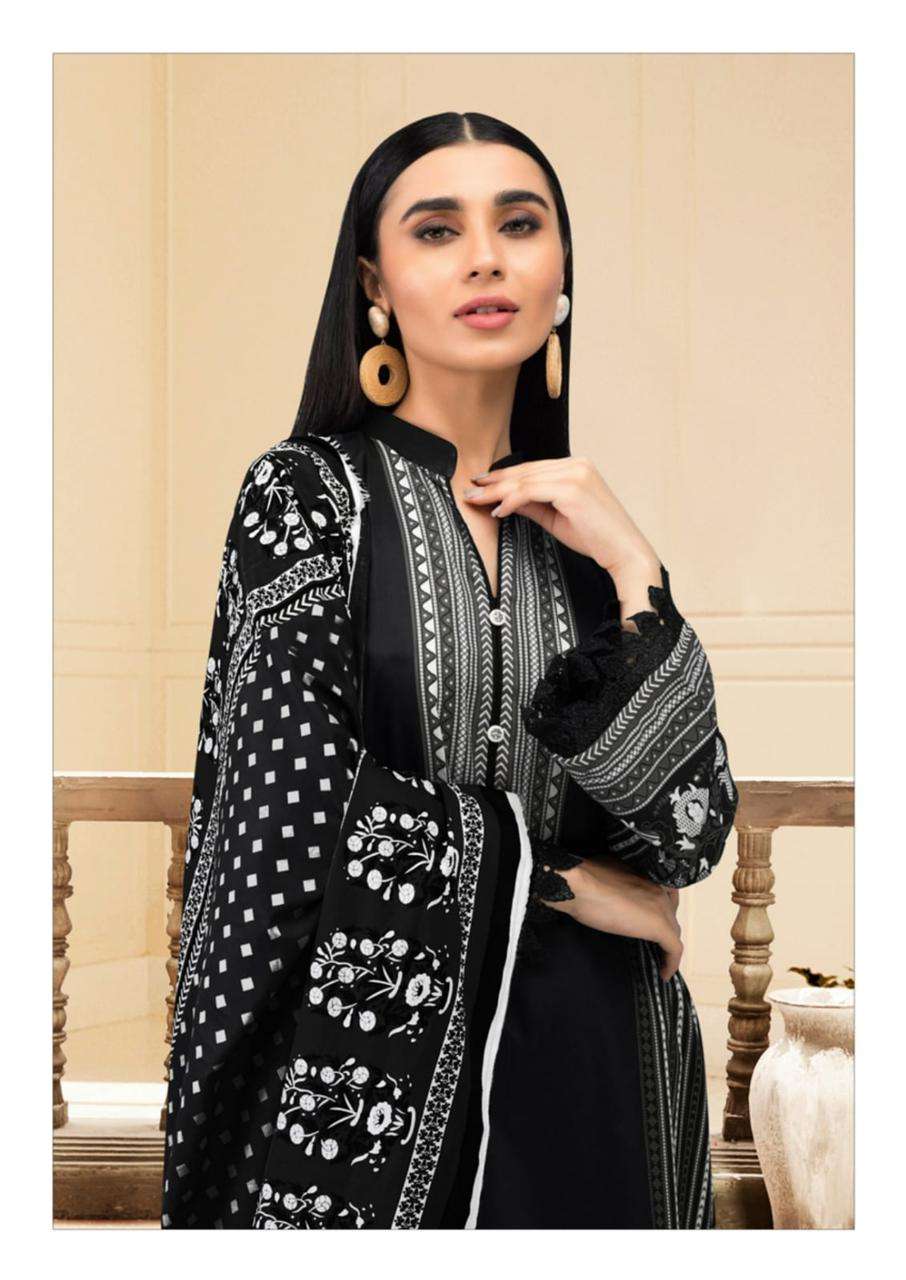 Hala Vol -1 Luxury cotton collection Black N White