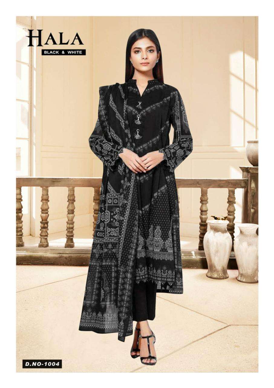 Hala Vol -1 Luxury cotton collection Black N White