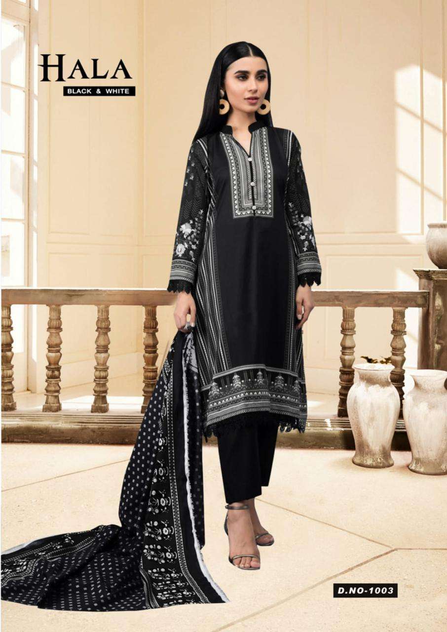 Hala Vol -1 Luxury cotton collection Black N White