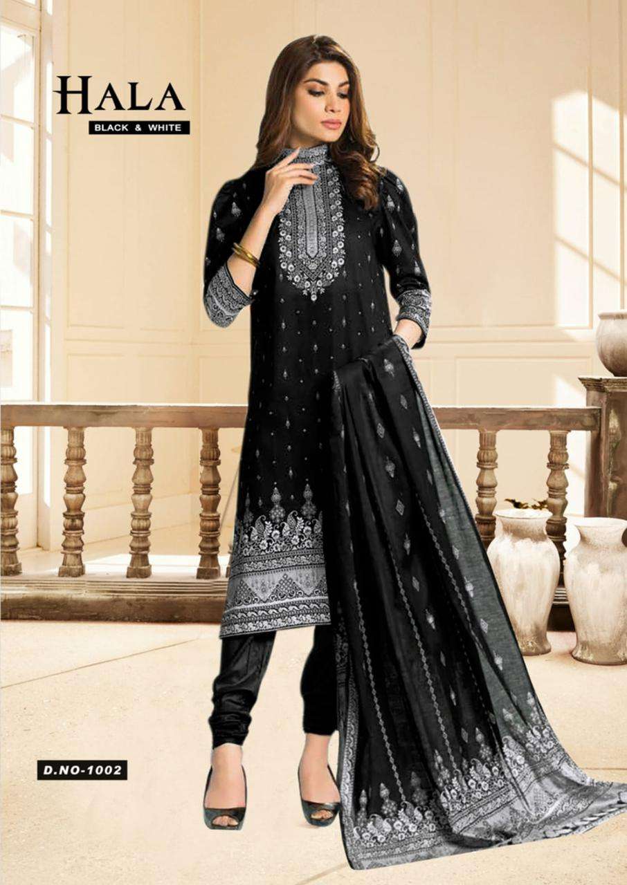 Hala Vol -1 Luxury cotton collection Black N White