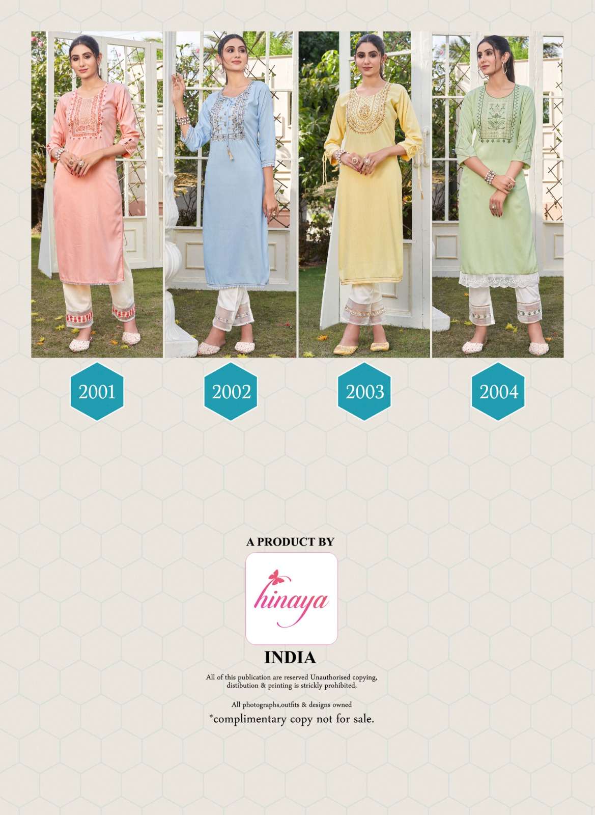 Hinaya Presents Summer Girl Vol-2 Designer Kurtis