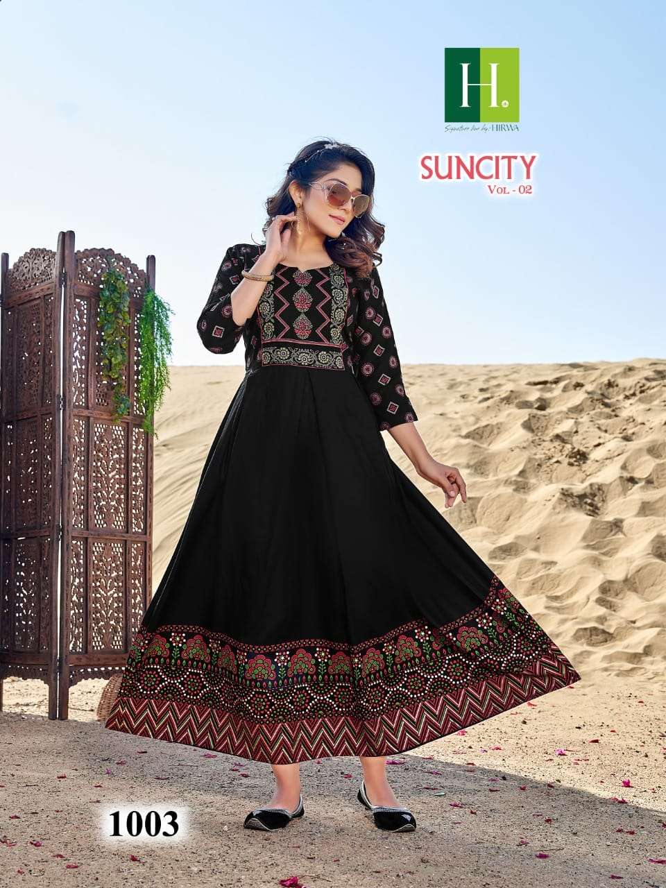  HIRWA presents Suncity Vol 2 Catalog  its latest long kurti  Gown 