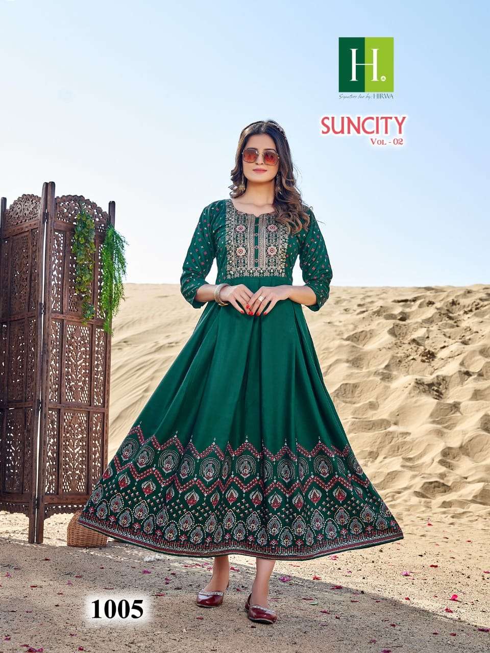  HIRWA presents Suncity Vol 2 Catalog  its latest long kurti  Gown 
