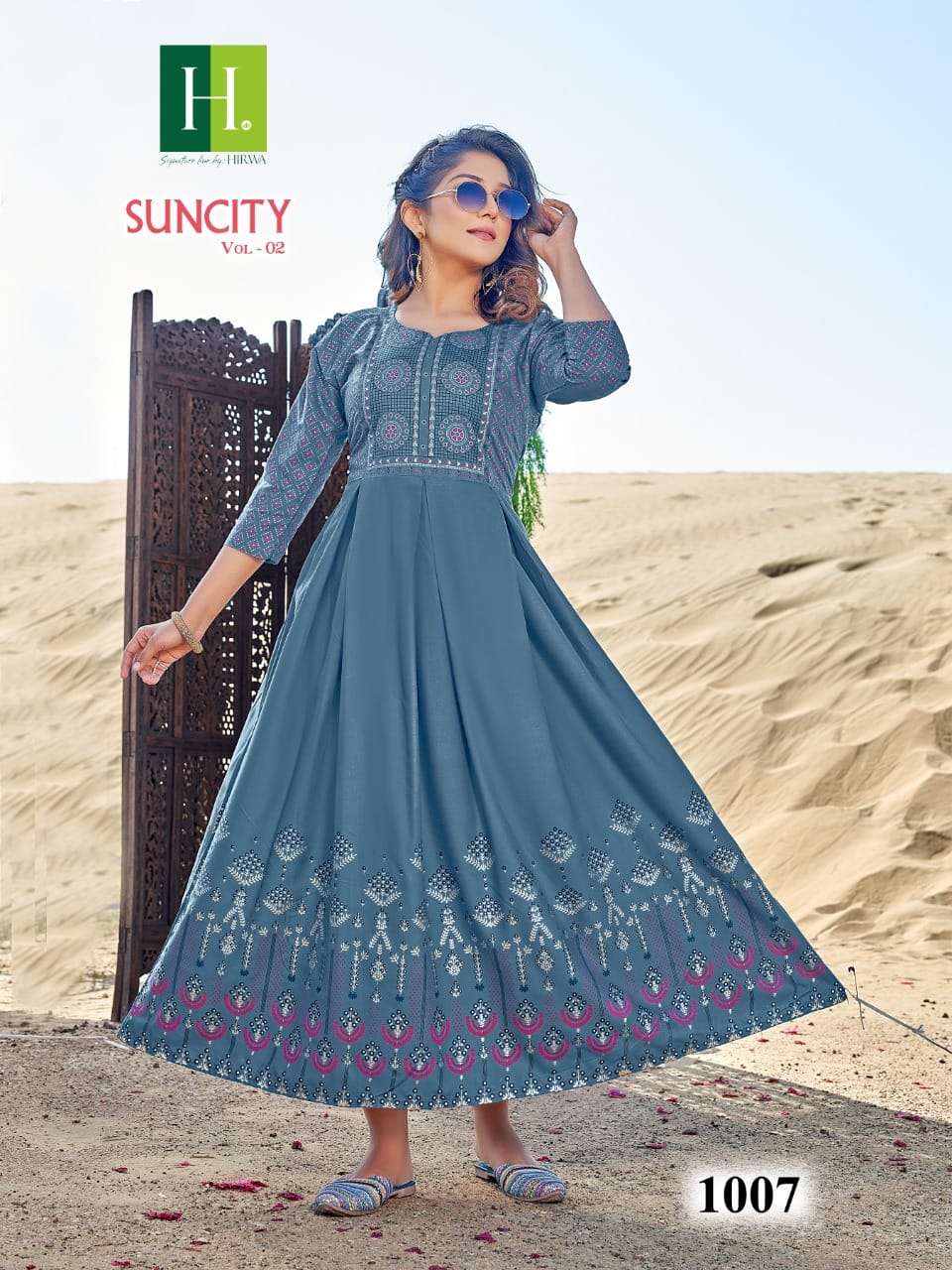  HIRWA presents Suncity Vol 2 Catalog  its latest long kurti  Gown 
