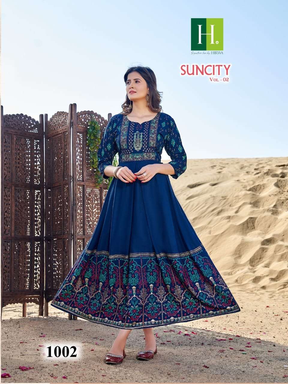  HIRWA presents Suncity Vol 2 Catalog  its latest long kurti  Gown 