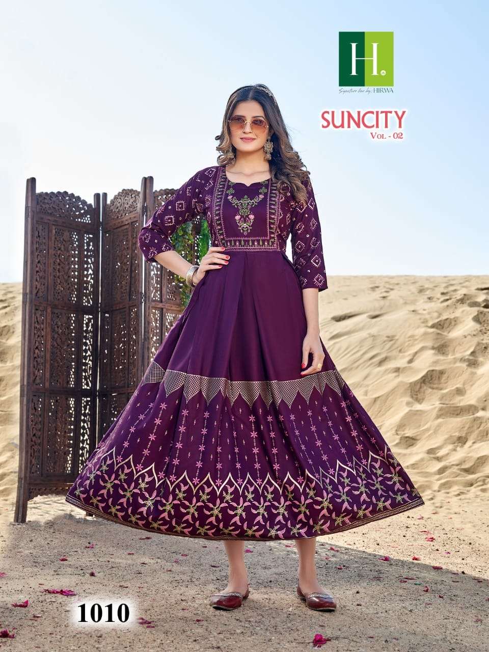  HIRWA presents Suncity Vol 2 Catalog  its latest long kurti  Gown 