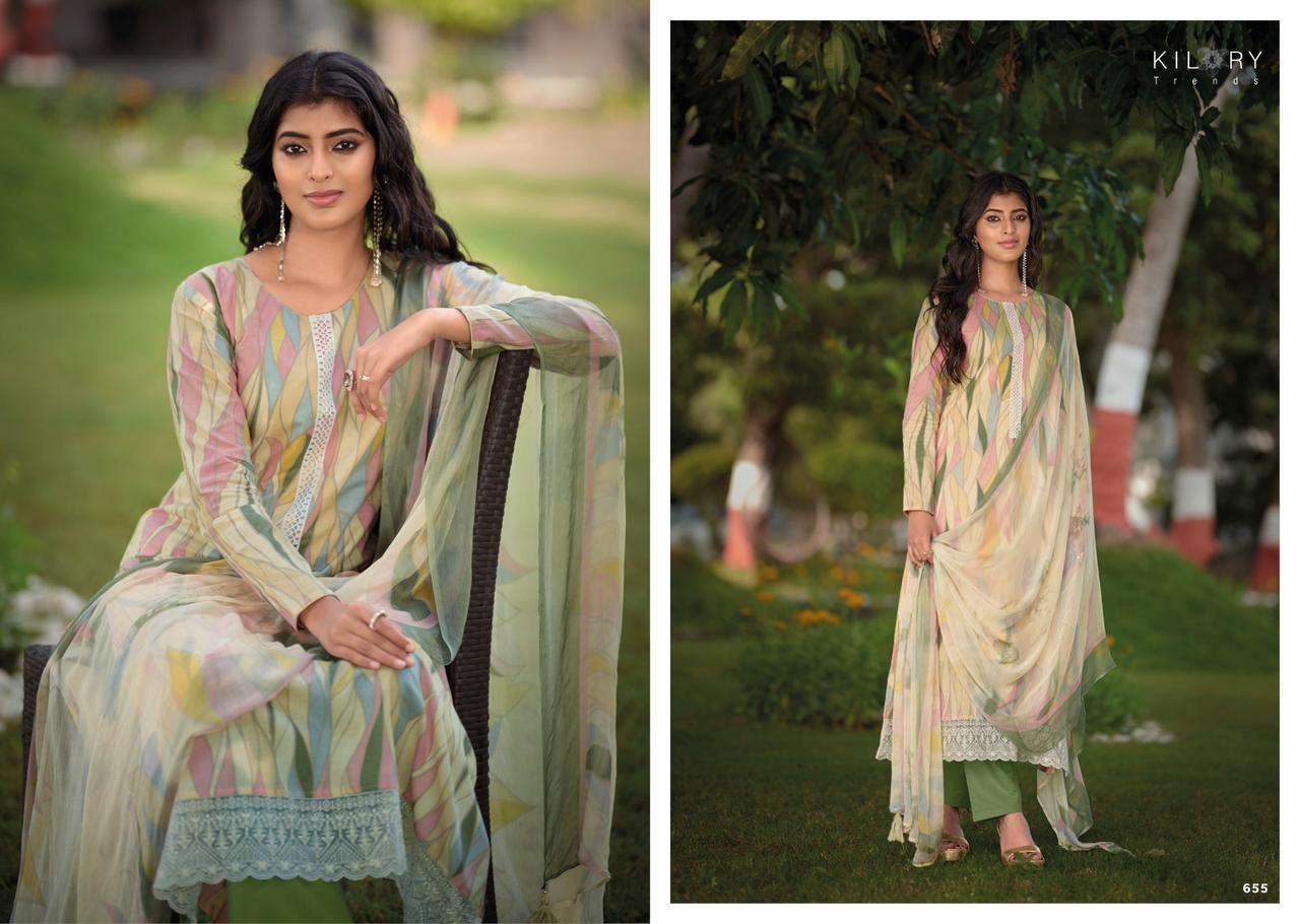 KILORY TRENDS Sharon PURE LAWN COTTON With FANCY EMBROIDERY WORK