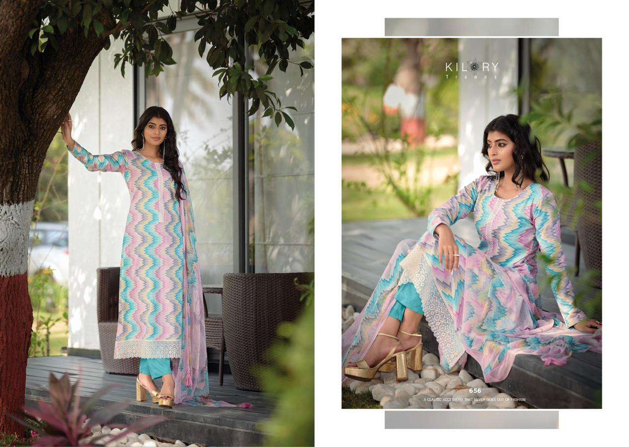 KILORY TRENDS Sharon PURE LAWN COTTON With FANCY EMBROIDERY WORK
