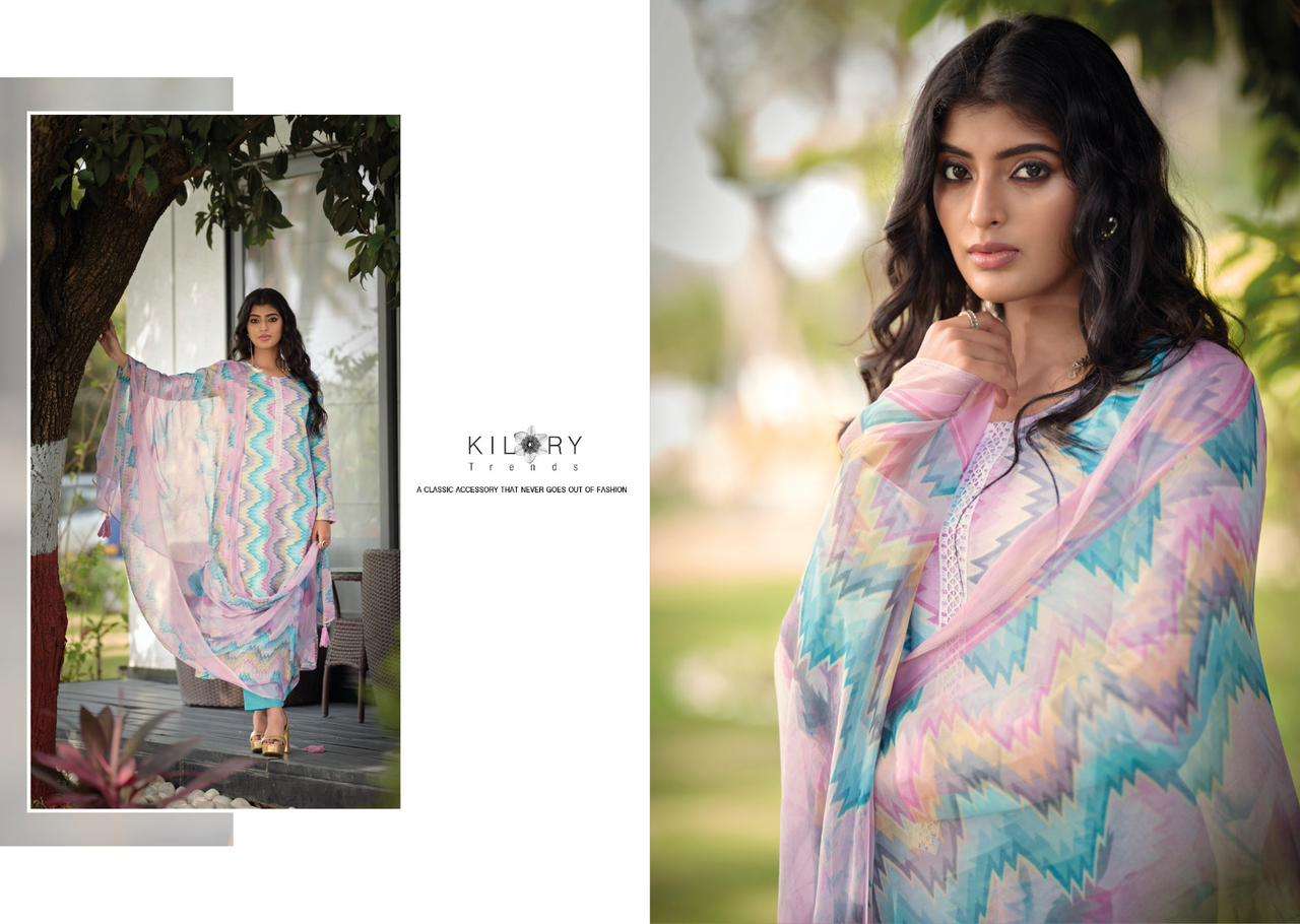 KILORY TRENDS Sharon PURE LAWN COTTON With FANCY EMBROIDERY WORK