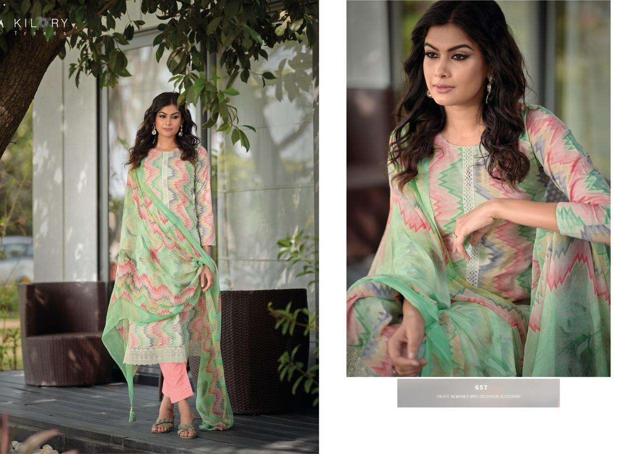 KILORY TRENDS Sharon PURE LAWN COTTON With FANCY EMBROIDERY WORK