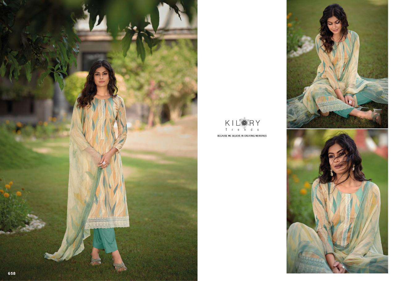 KILORY TRENDS Sharon PURE LAWN COTTON With FANCY EMBROIDERY WORK