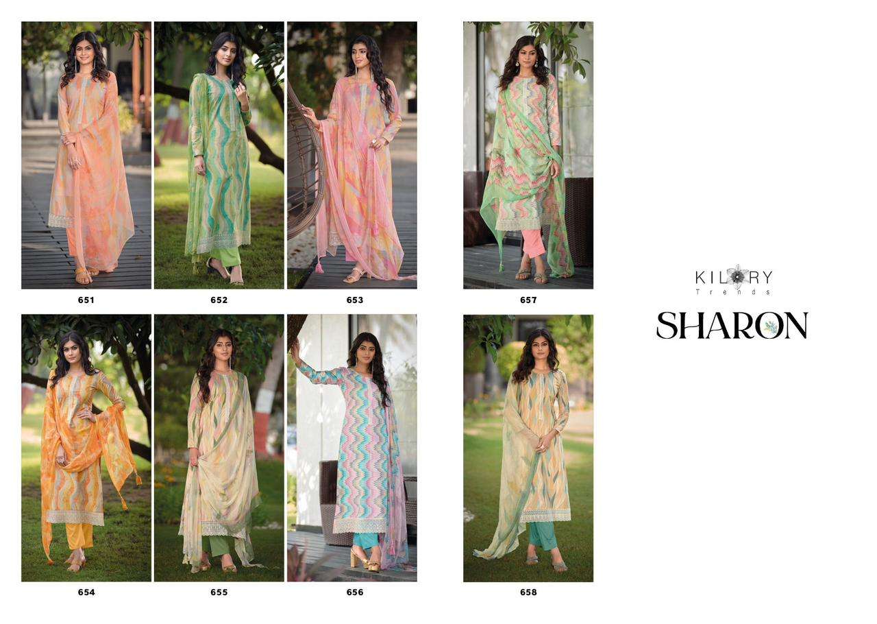 KILORY TRENDS Sharon PURE LAWN COTTON With FANCY EMBROIDERY WORK