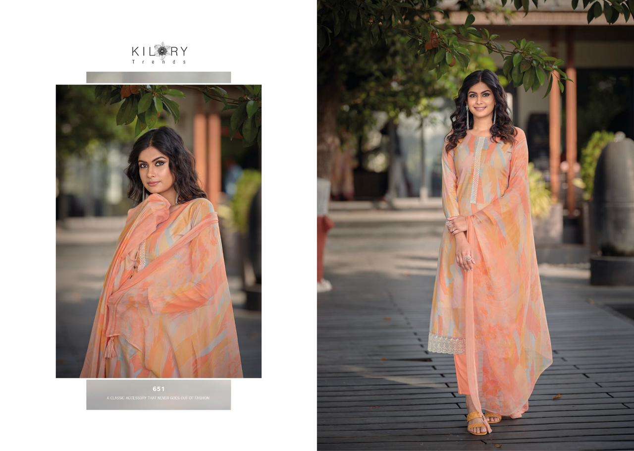 KILORY TRENDS Sharon PURE LAWN COTTON With FANCY EMBROIDERY WORK