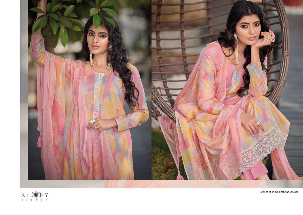 KILORY TRENDS Sharon PURE LAWN COTTON With FANCY EMBROIDERY WORK