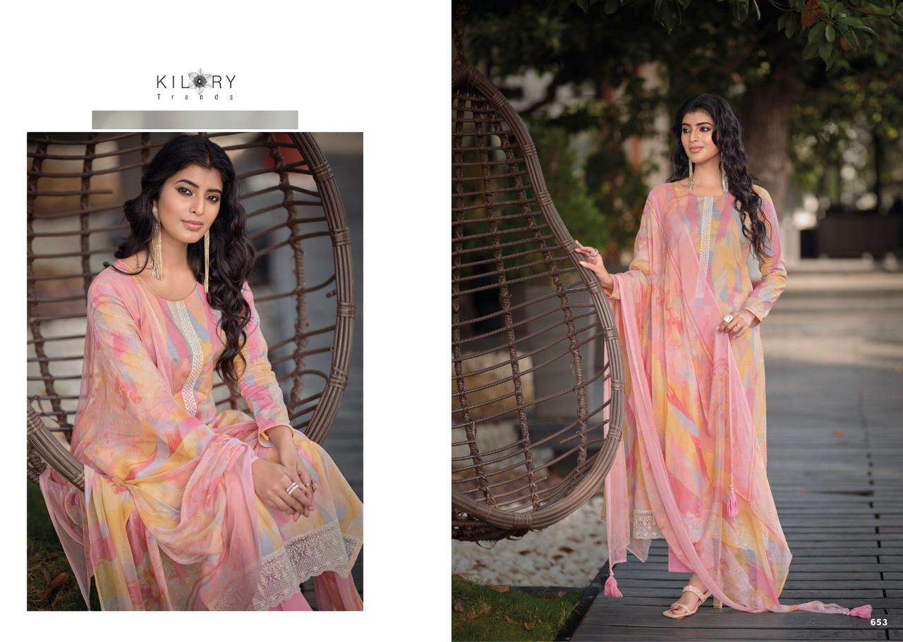 KILORY TRENDS Sharon PURE LAWN COTTON With FANCY EMBROIDERY WORK
