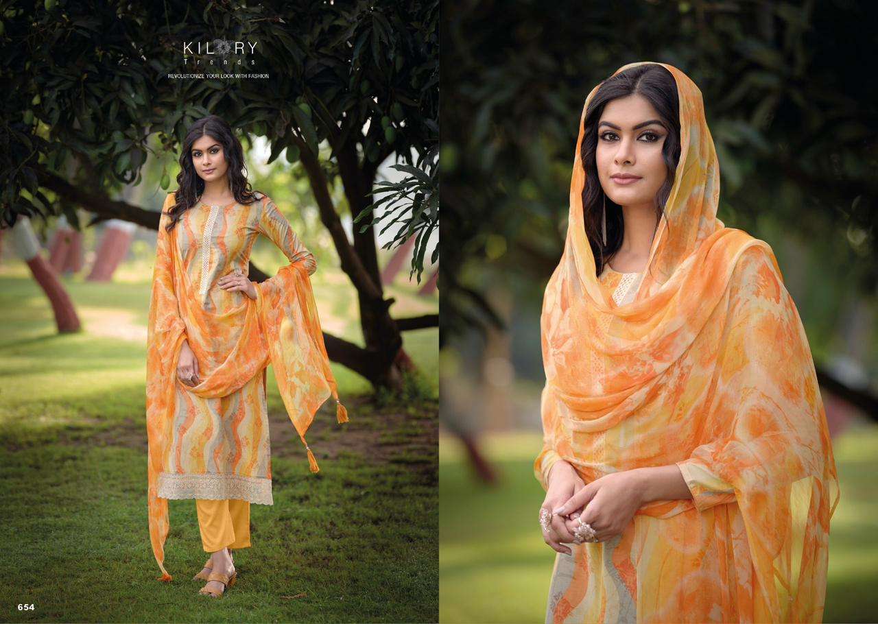 KILORY TRENDS Sharon PURE LAWN COTTON With FANCY EMBROIDERY WORK
